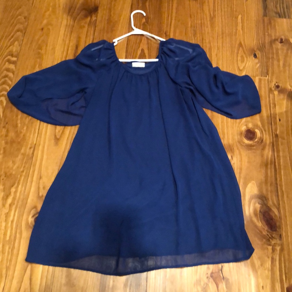 Sheer sleeve dress